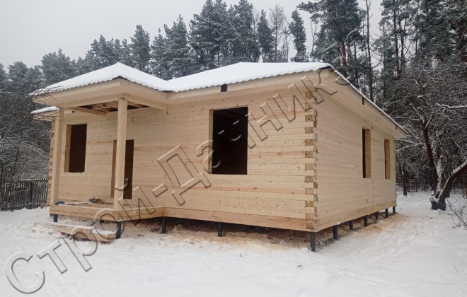 1 Брусовой дом ОД-41, 9Х13,5м, 127,8М², Московская область, Ступинский район, СНТ «Пражская Коммуна» (1)